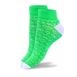 Členkové ponožky čičmany - zelenobiele
