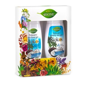 Bione Cosmetics - Darčeková kazeta KOKOS Vyživujúci vlasový šampón + Relaxačný sprchový gél